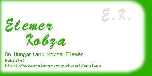 elemer kobza business card