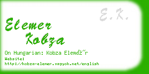 elemer kobza business card